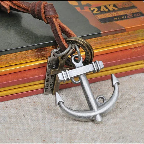 Colar Choker necklaces & pendants Men Necklace Fashion Jewelry Vintage kolye Leather Necklaces Men Statement Necklace for Women