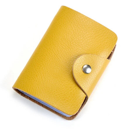 New Arrival Genuine Leather Business Card Case Women's ID Bag Female Credit Card Holder 26 Bank Cards Slots For Men
