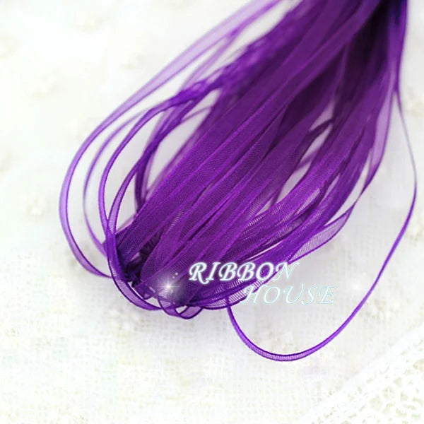 (40 meters/lot) 3mm organza ribbons wholesale gift wedding Christmas decoration wrapping lace