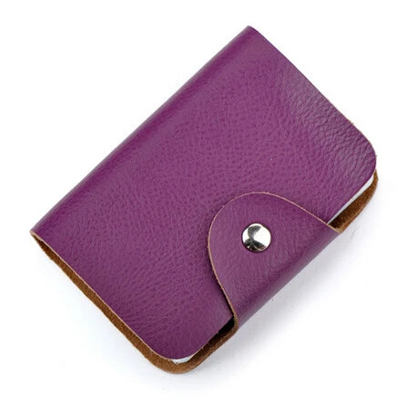 New Arrival Genuine Leather Business Card Case Women's ID Bag Female Credit Card Holder 26 Bank Cards Slots For Men