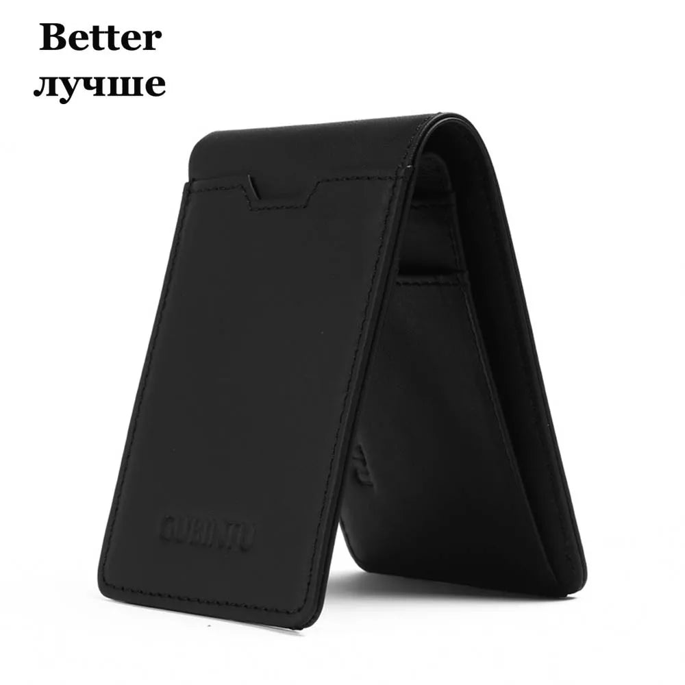Gubintu Thin Genuine Leather Men Wallets Card Holder Multifunctional Slim Brand Men Purse Business High Quality Men Wallets