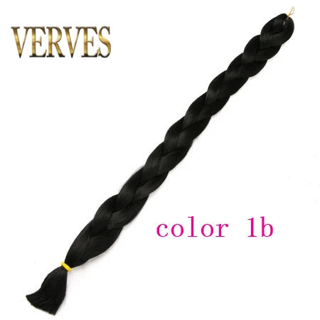VERVES Treccia Capelli 100 cm Treccia Sintetica in Fibra Termica 165 g/Pezzo Extension per Capelli Treccia Jumbo Color Puro da Donna Rosa