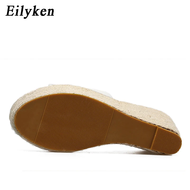 Eilyken Summer Fashion PVC Jelly Wedges Platform Women's Slippers Sandals Casual Shoes Size 34-40