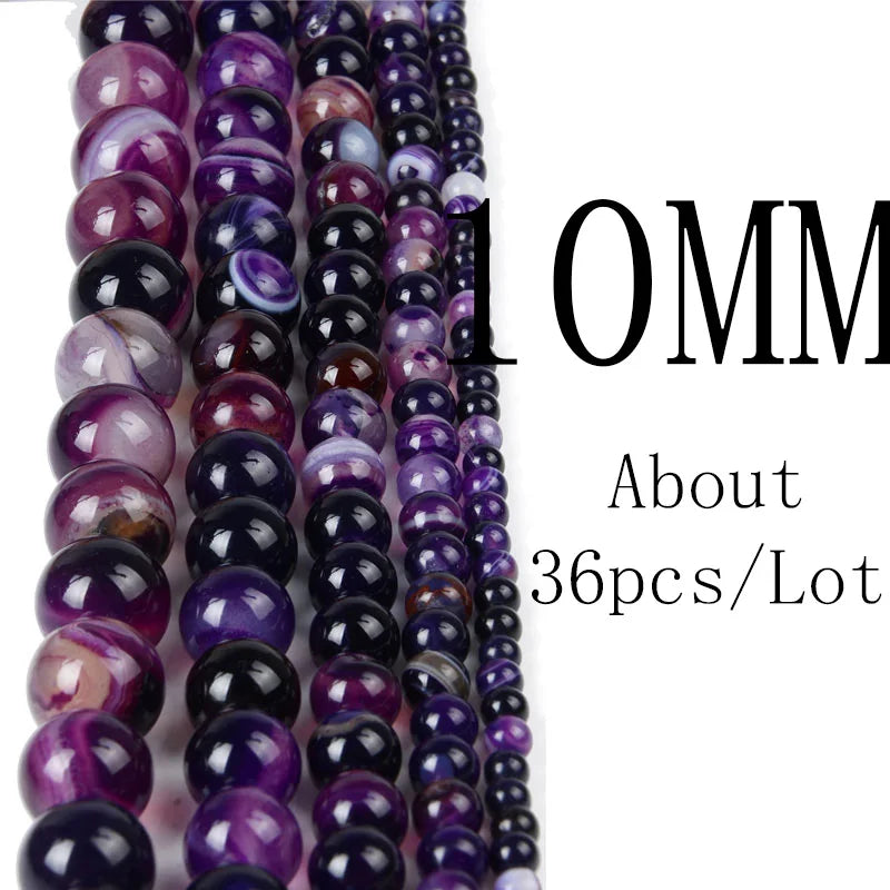 4 6 8 10 12mm Natural Stone Beads Lava Amazonite Agates Amethysts Turuoqises Round Loose Beads For DIY Making Bracelets Jewelry