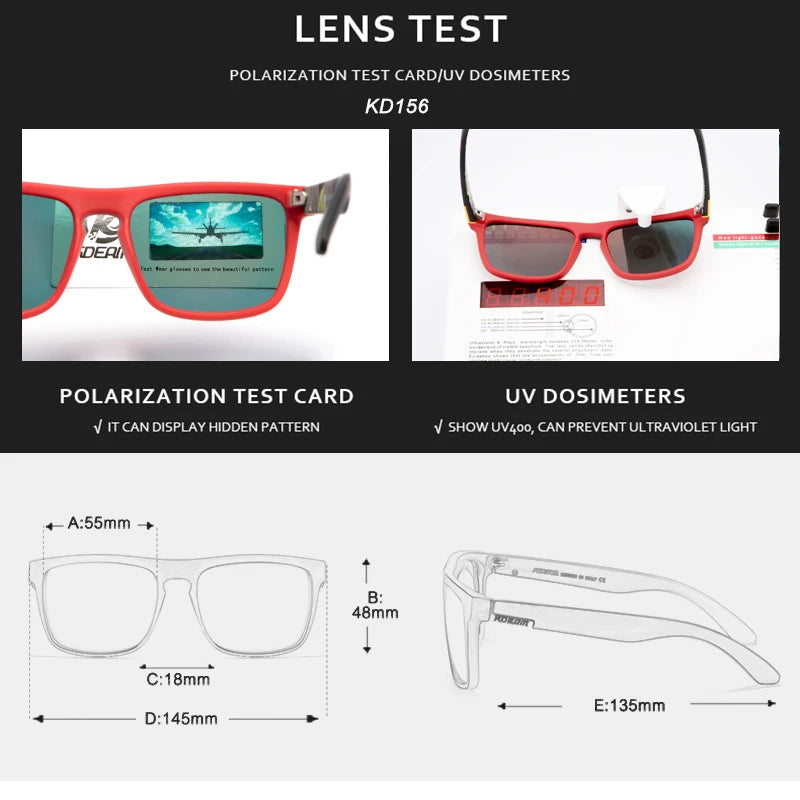 KDEAM High Fashion Polarized Sunglasses For Men and Women UV-Block Night Driving Glasses Photochromic lentes de sol mujer