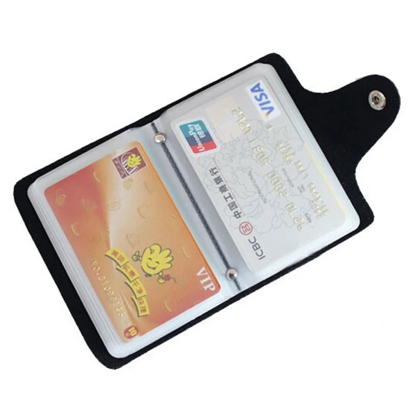 New Arrival Genuine Leather Business Card Case Women's ID Bag Female Credit Card Holder 26 Bank Cards Slots For Men