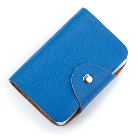 New Arrival Genuine Leather Business Card Case Women's ID Bag Female Credit Card Holder 26 Bank Cards Slots For Men