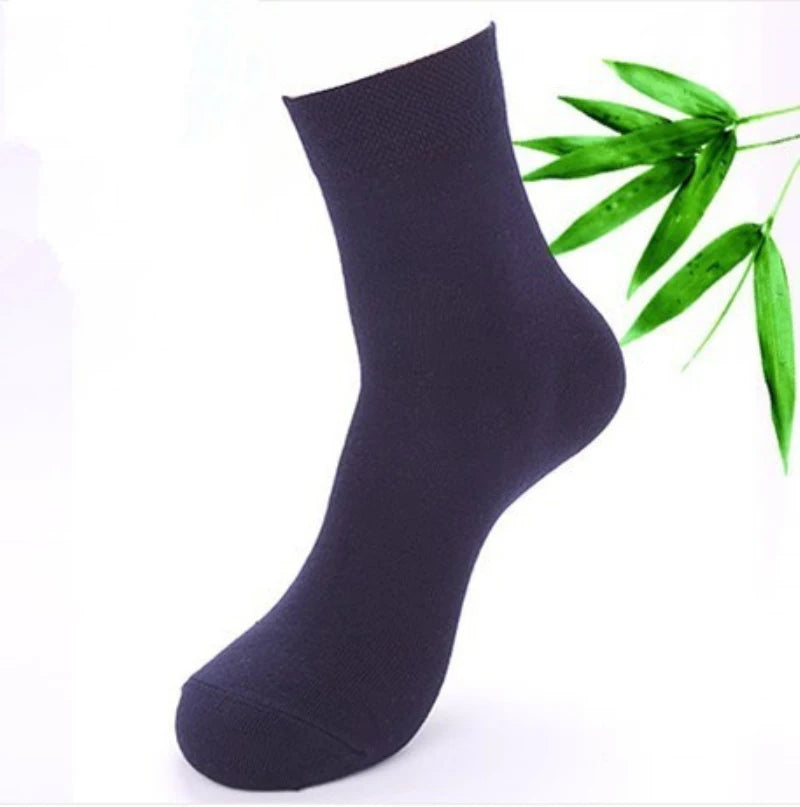 High Quality New Arrival Brand 5Pairs/lot Men Socks Cotton & Bamboo Fiber Classic Business Men's Socks Deodorant Dress Socks