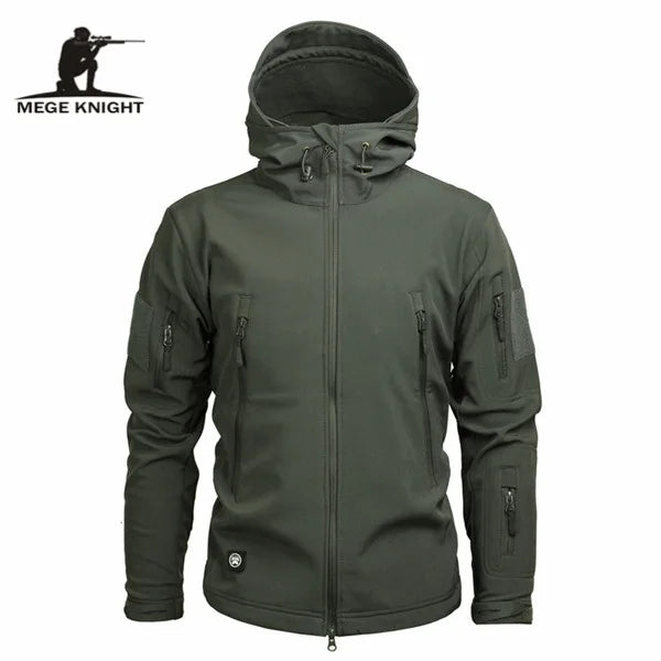 Mege Brand Clothing Autumn Men's Military Camouflage Fleece Jacket Army Tactical Clothing  Male Camouflage Windbreakers