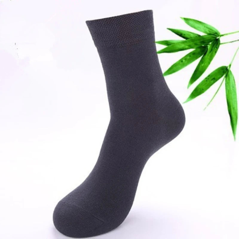High Quality New Arrival Brand 5Pairs/lot Men Socks Cotton & Bamboo Fiber Classic Business Men's Socks Deodorant Dress Socks