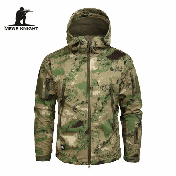 Mege Brand Clothing Autumn Men's Military Camouflage Fleece Jacket Army Tactical Clothing  Male Camouflage Windbreakers