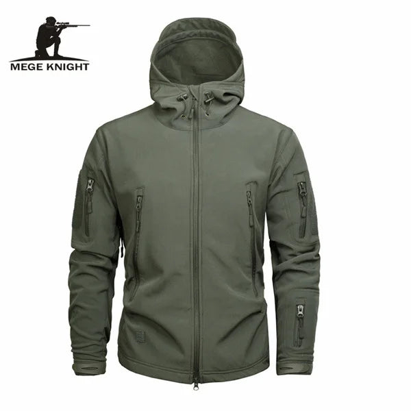 Mege Brand Clothing Autumn Men's Military Camouflage Fleece Jacket Army Tactical Clothing  Male Camouflage Windbreakers