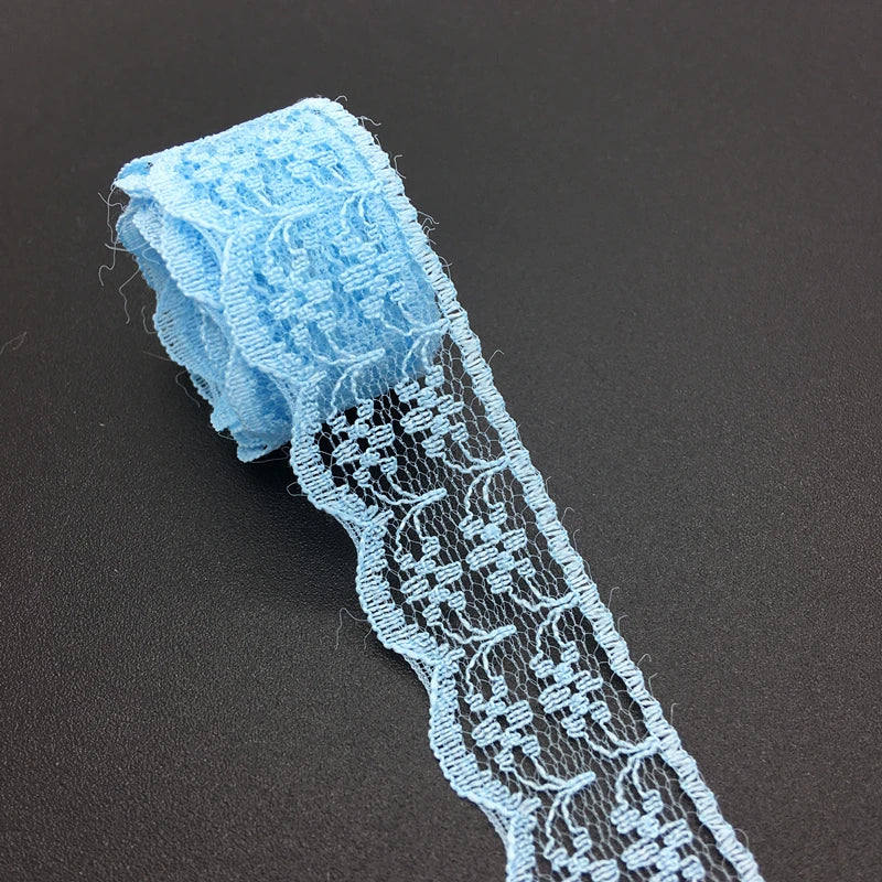 3/4" 20mm Wide (10yards/lot) Handicrafts Embroidered Net Lace Trim Ribbon DIY Wedding/Birthday/Christmas Decorations