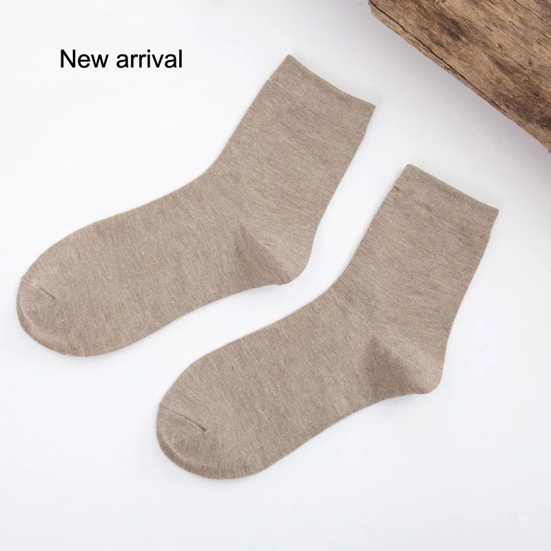High Quality New Arrival Brand 5Pairs/lot Men Socks Cotton & Bamboo Fiber Classic Business Men's Socks Deodorant Dress Socks