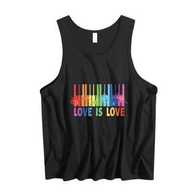 Made in USA Free Shipping MOQ=1 Men's Essential Regular-Fit Vest - 2D Custom Print Sleeveless Top 100%cotton Casual Short Sleeve