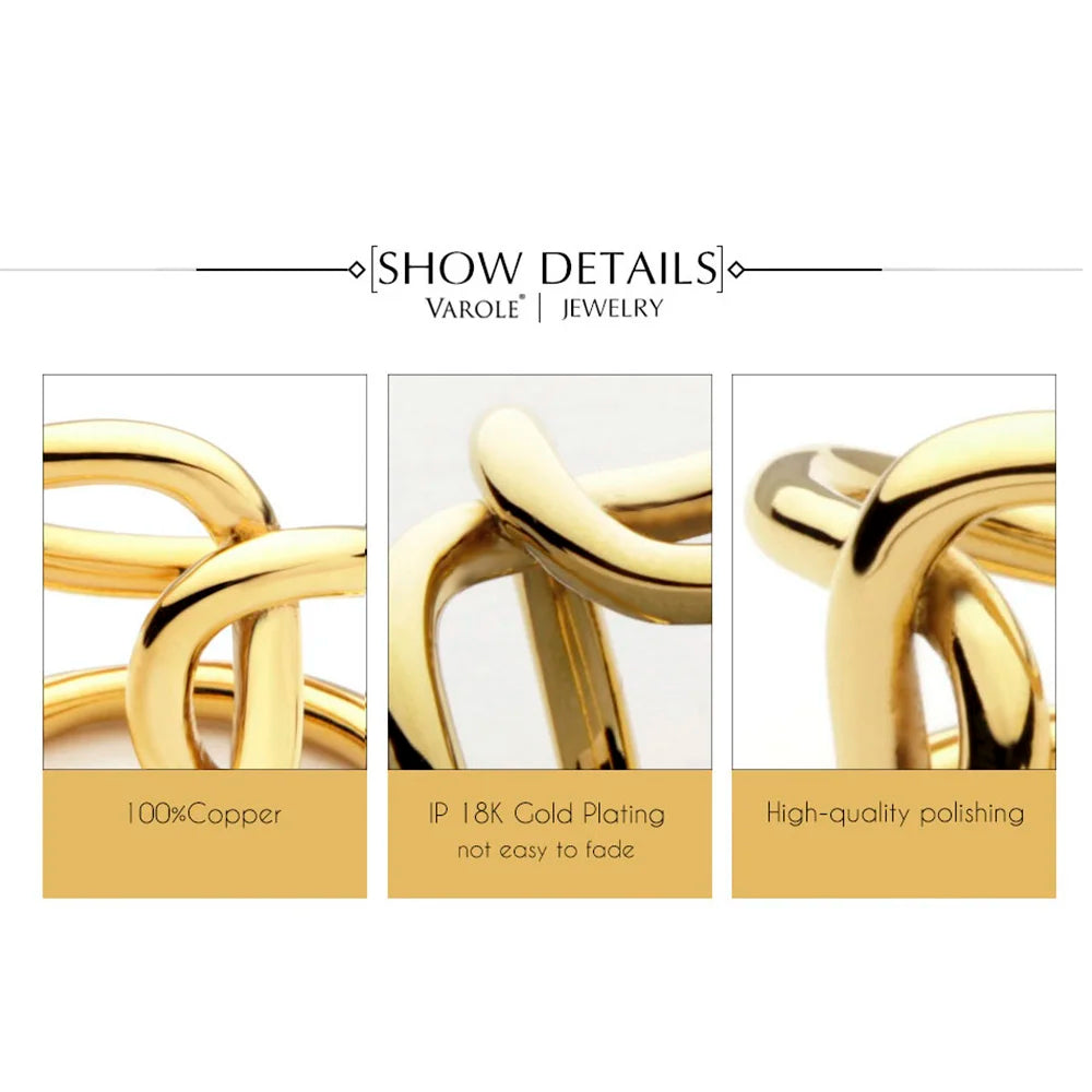 VAROLE Double Line Cross winding Rings For Women infinity Rings Gifts Unique Design Fashion Jewelry Anel Feminino