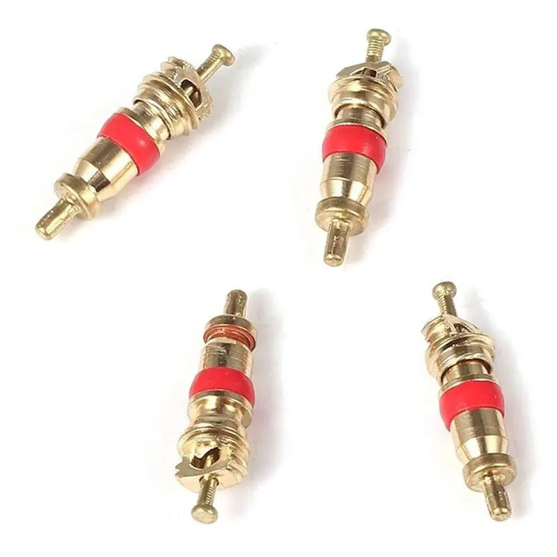 1 set di nucleo valvola in rame con strumento di rimozione dello stelo della valvola del pneumatico 5 in 1, strumento di riparazione pneumatici, strumento di rimozione del nucleo valvola, strumento di pulizia pneumatici