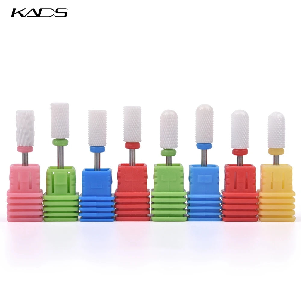 KADS Ceramic Carbide Nail Drill Bit 3/32" Electric Ceramic Cutter Nail File Manicure Pedicure Machine Tool Milling Cutters