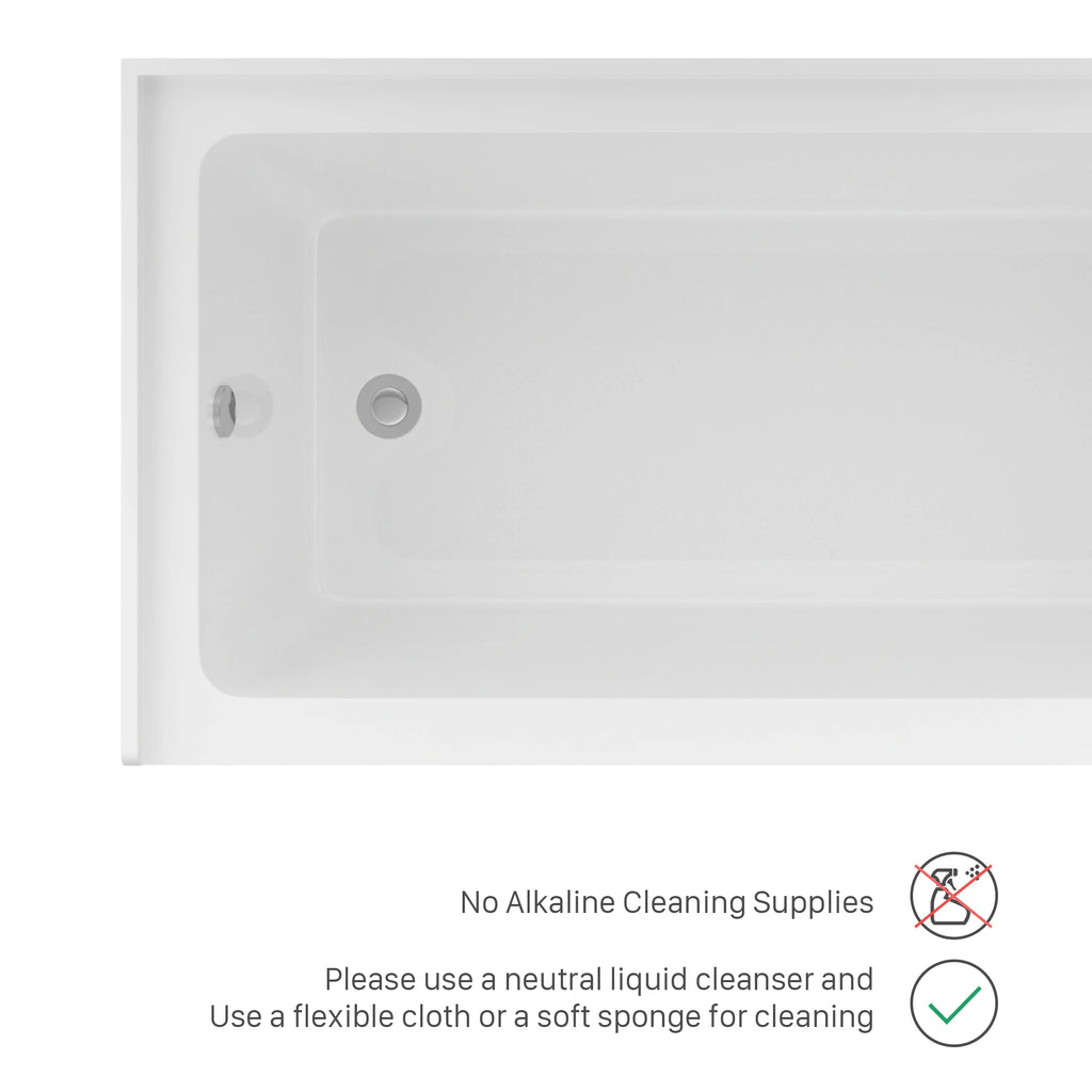 Free Shipping Contemporary Freestanding  White Acrylic Bathtub  Apron Installation