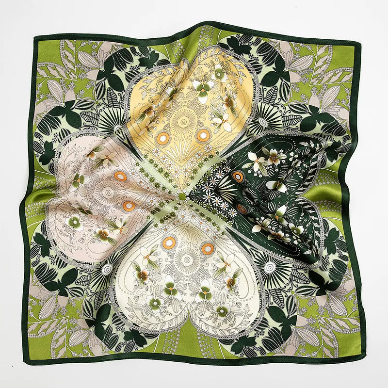 Suya Dream 100% REAL SILK Woman Silk Scarf 53x53cm Square Printed Scarves