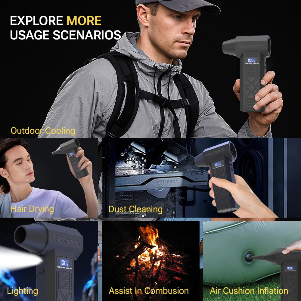 TRNOJTHK Hot Selling Mini Powerful /Blower Jet Turbo Fan Brushless Motor Fan Air Blower for Dust Snow Removal