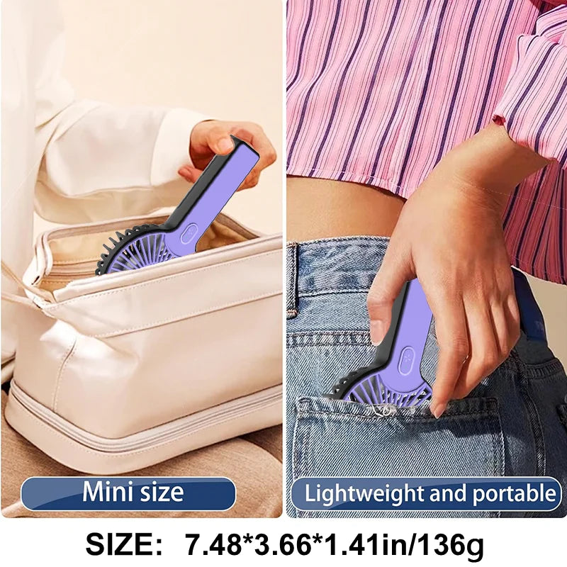 Eu Us in Stock Electric Portable Custom Fans Handheld Free Shipping Cute Rechargeable Pocket Usb Personal Small Fan