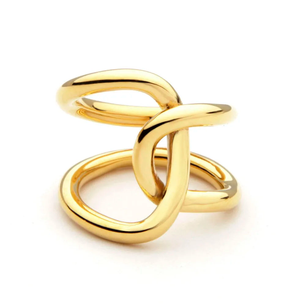 VAROLE Double Line Cross winding Rings For Women infinity Rings Gifts Unique Design Fashion Jewelry Anel Feminino