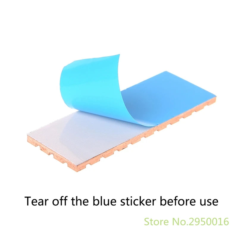 Copper Heatsink Cooler Heat sink Thermal Conductive Adhesive For M.2 NGFF 2280 PCI-E NVME SSD 67x18mm Thickness 1.5/2/3/4/6mm