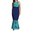 Factory Outlet 1 MOQ Samoan Tonga Polynesian Tribal Plus Size Women's Clothing Custom Anti-wrinkle Women Oversize Mermaid Dress
