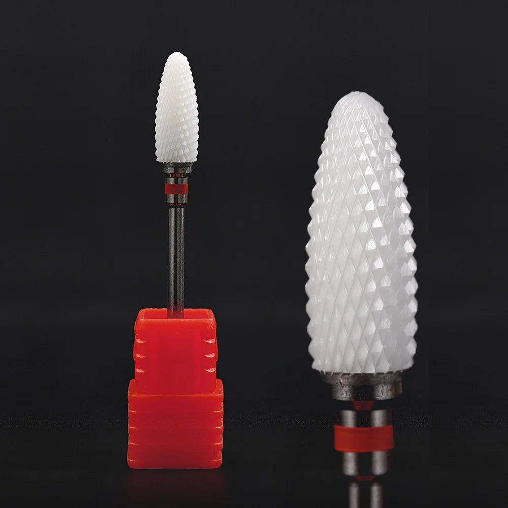 KADS Ceramic Carbide Nail Drill Bit 3/32" Electric Ceramic Cutter Nail File Manicure Pedicure Machine Tool Milling Cutters