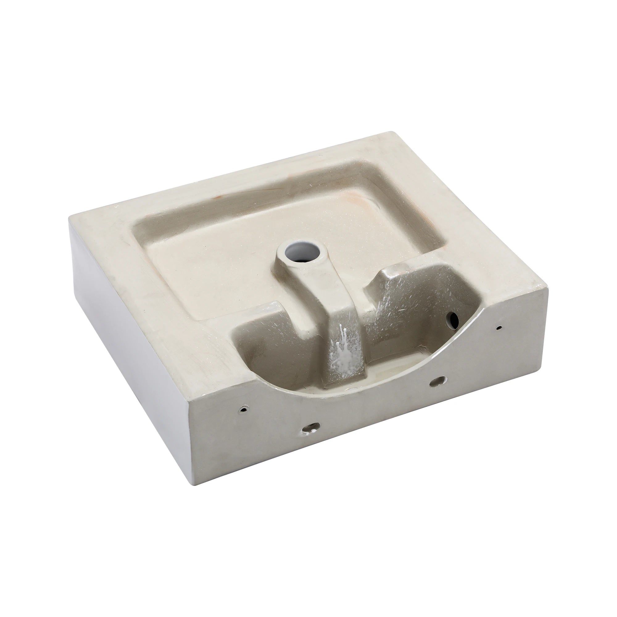 Free Shipping White Ceramic Wash Basin 20 Inch Wall Hung Basin Modern Bathroom Sinks Wall Mounted Hand Washing Basin