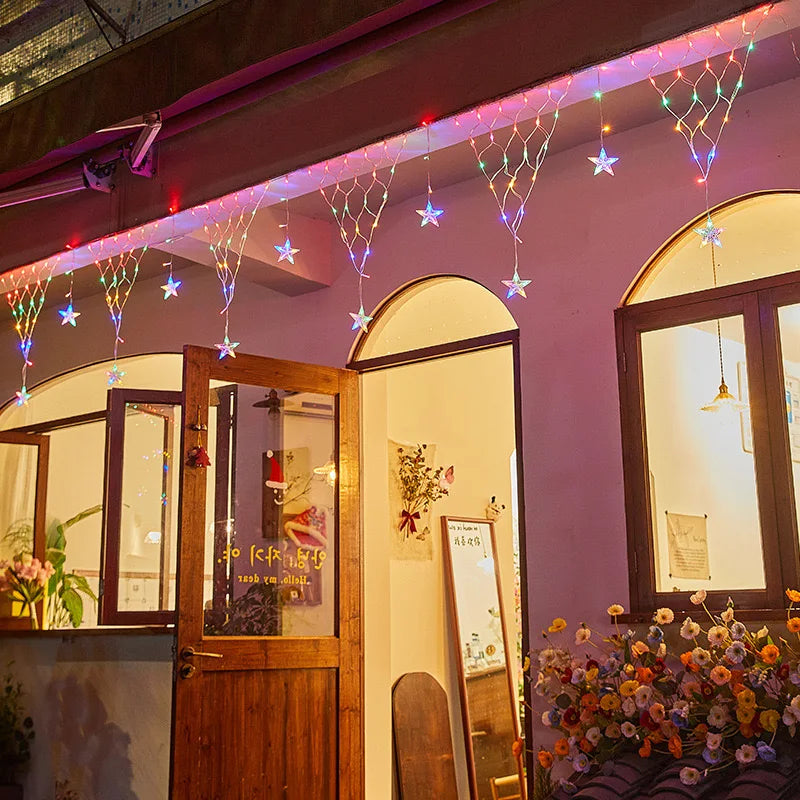 Hot Selling Factory Direct Wholesale Outdoor Multi Mini Icicle Curtain Lights Christmas Luces Navida