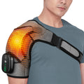 USA Free Shipping Cordless Electric Vibration Shoulder Massager with Heat Shoulder Brace Massage Belt Pain Relief