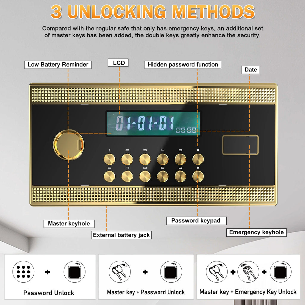 Free Shipping Office 2 Door Lockers Big Capacity Large Jewellery Safety Box for Home Office Safety US Warehouse