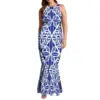Factory Outlet 1 MOQ Samoan Tonga Polynesian Tribal Plus Size Women's Clothing Custom Anti-wrinkle Women Oversize Mermaid Dress