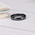 Tigrade 2/4/6mm White Ceramic Ring Black Wedding Engagement Band Men Women Rings Anti-Allergy Minimalist Female Anillos Gentle