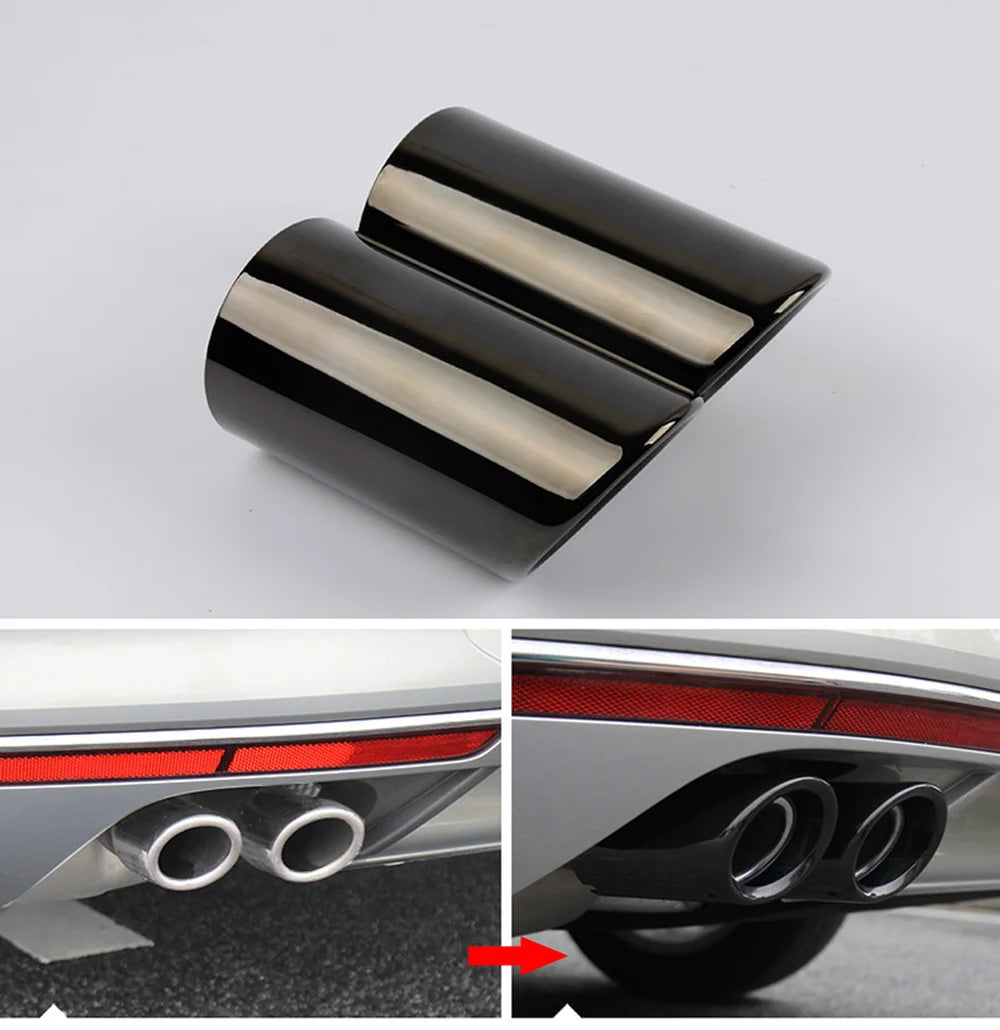 2 pezzi/set di coperture per tubi di scarico in acciaio inossidabile cromato per Audi A1 A3 A4 TT 2009-2015/VW Volkswagen PASSAT