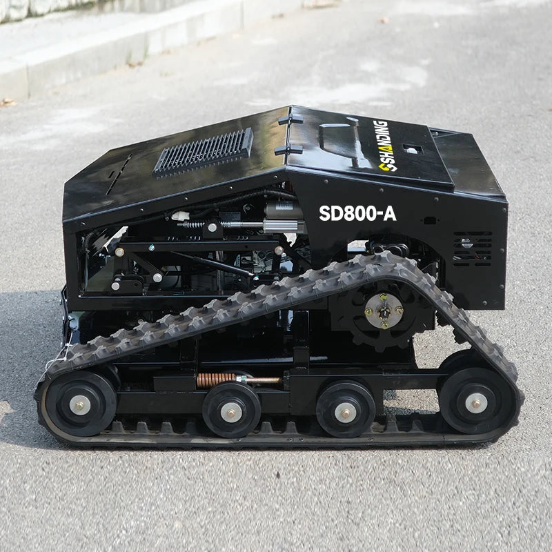 Free Shipping CE Certified New Design Cutting Width 900mm Self-Propelled Crawler Design  Remote Control Lawn Mowing Robot