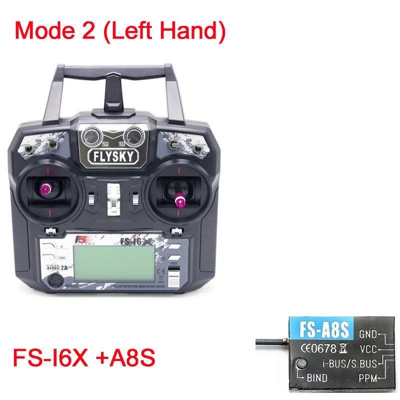 Original Flysky FS-i6X 10CH 2.4GHz AFHDS 2A RC Transmitter With FS-iA6B FS-iA10B FS-X6B FS-A8S Receiver For Rc Airplane Drone