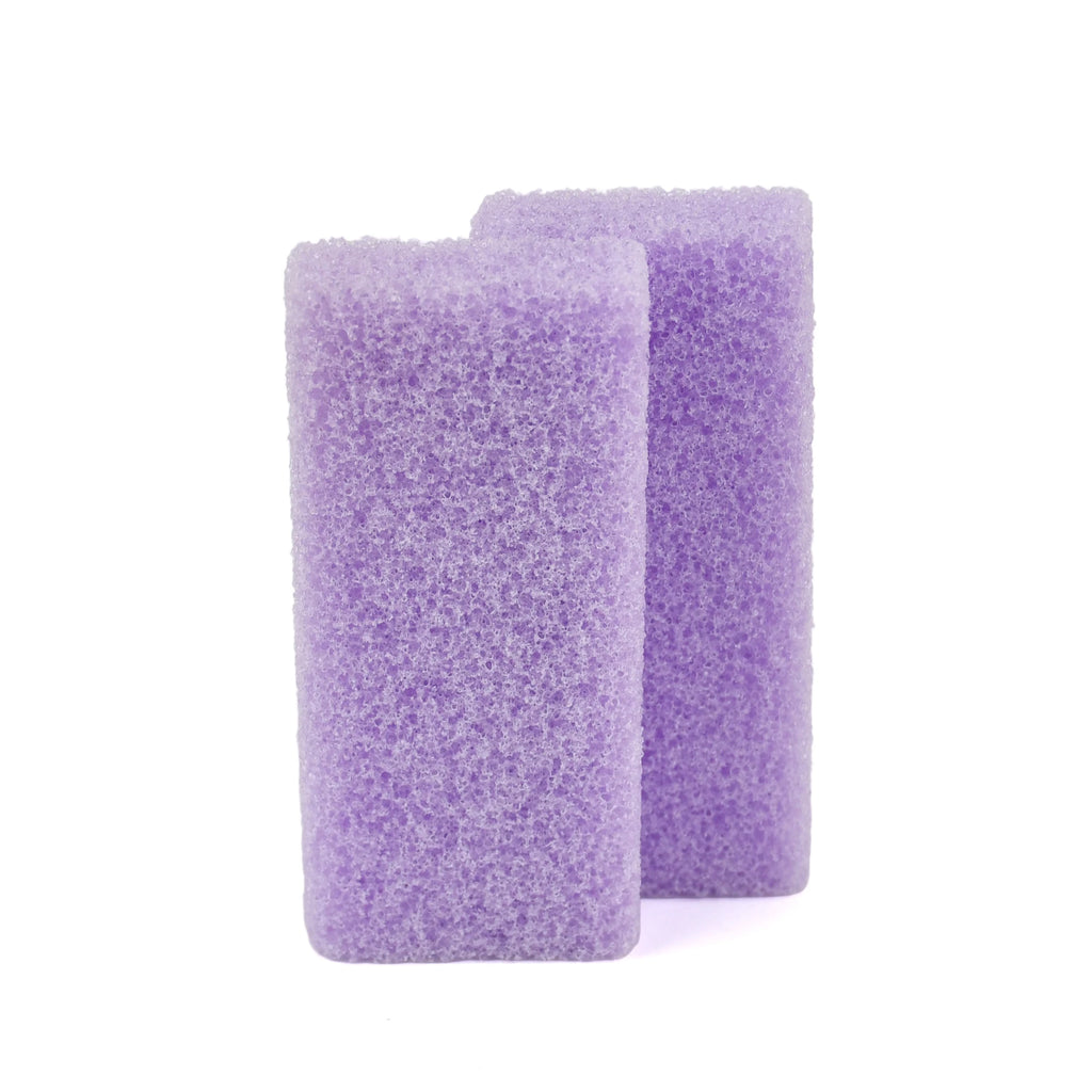USA Free Shipping 1600Pcs/Carton Foot Care Pedicure Tools Double-Sided Foot Rasp Pumice Stone Mini Pumice Pad Purple Disposable