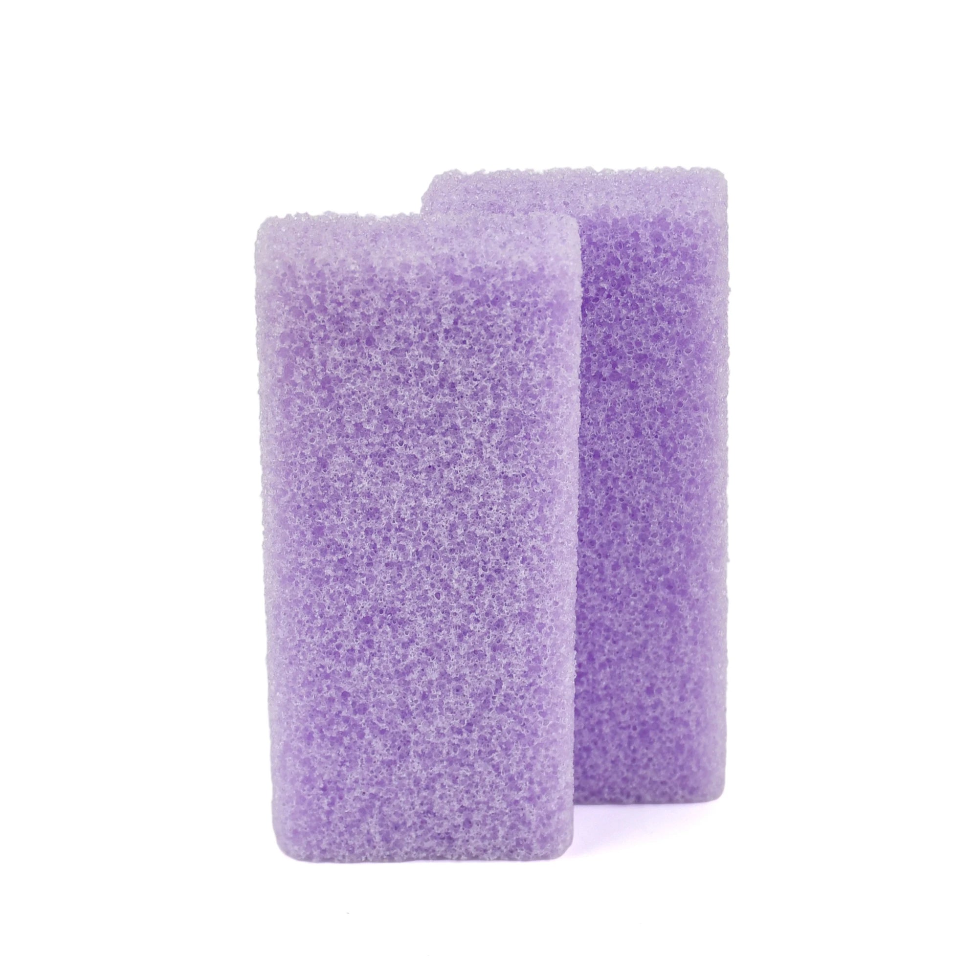 USA Free Shipping 1600Pcs/Carton Foot Care Pedicure Tools Double-Sided Foot Rasp Pumice Stone Mini Pumice Pad Purple Disposable