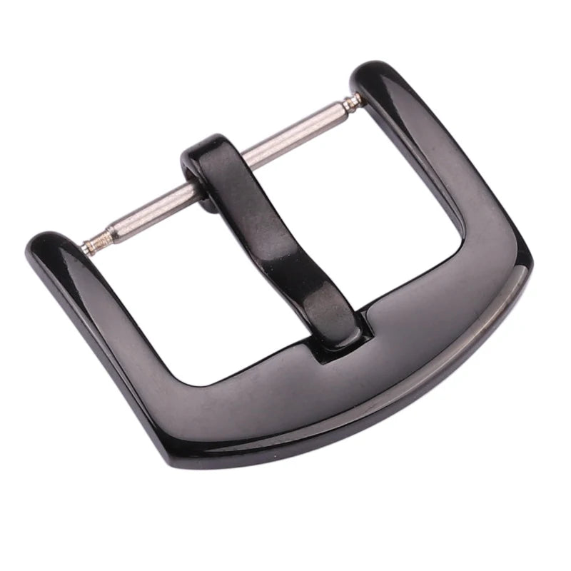 Metal Watch Band Buckle 16 18 20 22 24mm Men Watchband Strap Silver Black Gold Stainless Steel Clasp Accessories