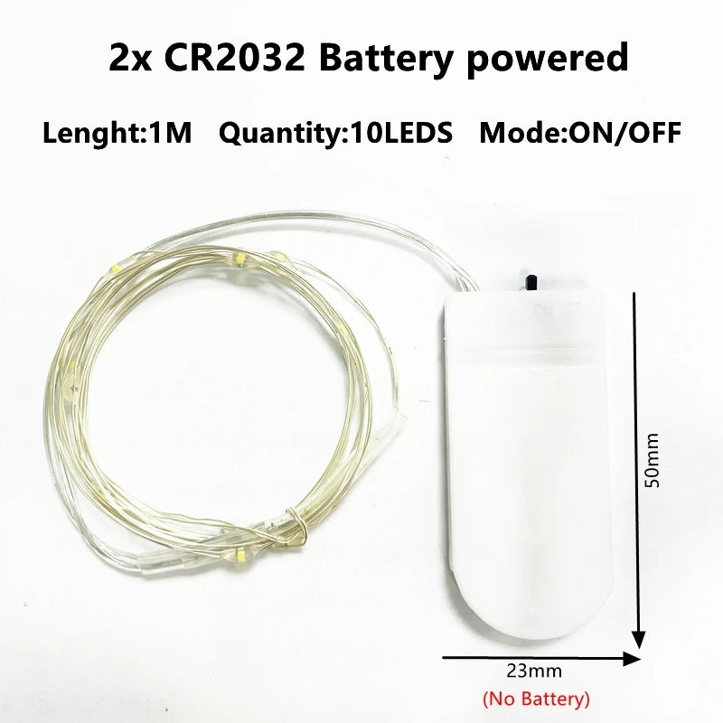 1-10M LED String Lights Copper Wire Fairy Lights Night Light For Christmas Garland Room Bedroom Indoor Wedding Decoration Lamp