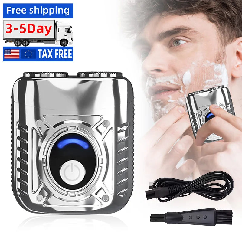 Eu Us in Stock Electric Shavers Premium Mini Electric Razor Free Shipping Metal Men Face Razor