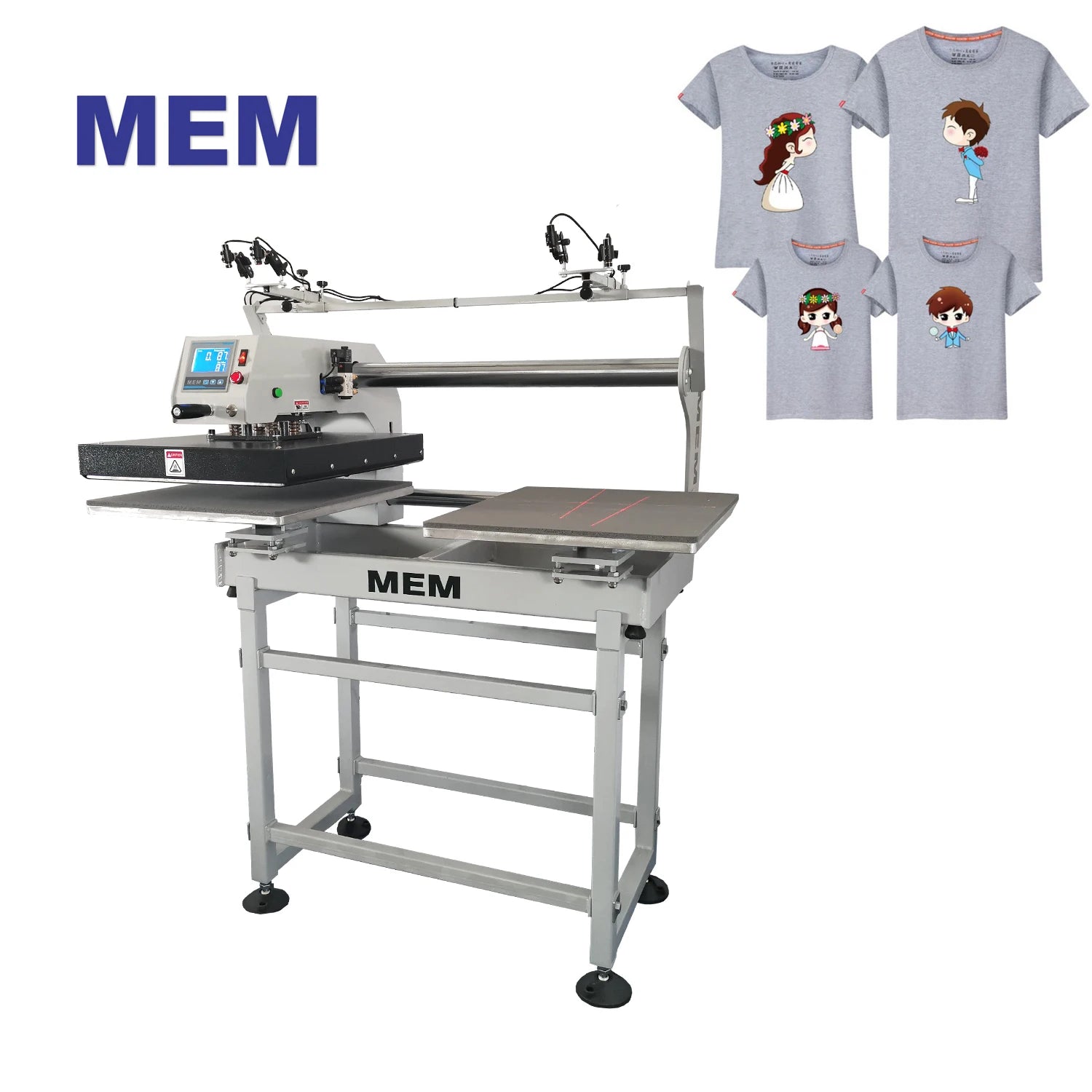 TQ-4050L US America Free Shipping Fast Delivery Pneumatic Dual Heat Press Machine for Any Fabric Printing