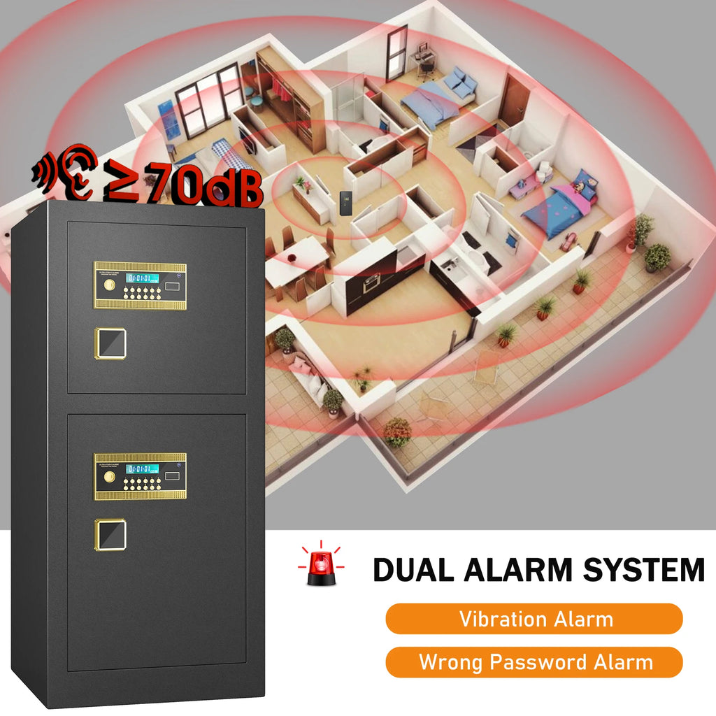 Free Shipping Office 2 Door Lockers Big Capacity Large Jewellery Safety Box for Home Office Safety US Warehouse