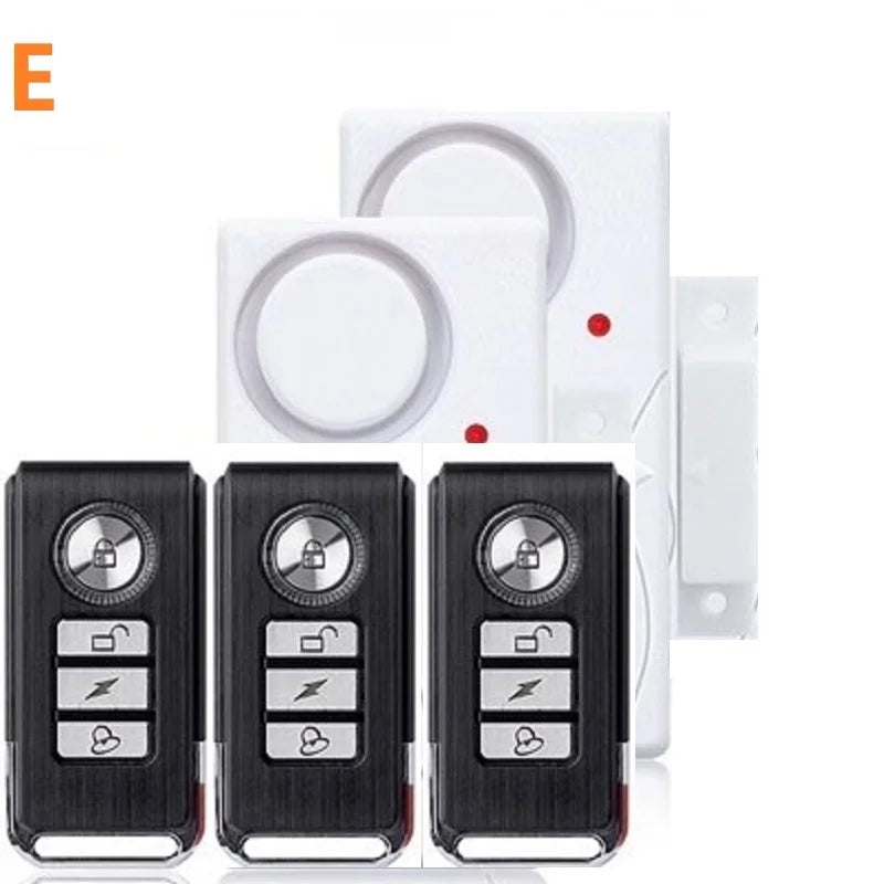 Darho Door Window Entry Security ABS Wireless Remote Control Burglar Alarm Magnetic Sensor Door Alert System Home Protection Kit