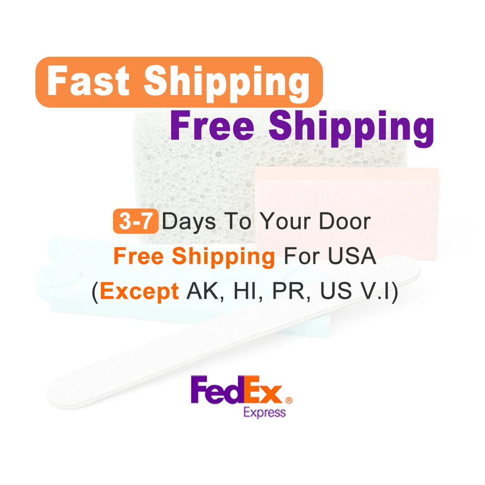 USA Free Shipping 400 Sets/Case New Sharper Pumice Toe Separator Nail Buffer File 4 in 1 Disposable Pedicure Kit Manicure Set