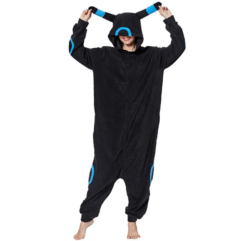 Blue Stitch Kigurumi Animal Adults Cat Bear Shark Onesies Pajama Raccoon  Costumes Dragon Jumpsuit Christmas