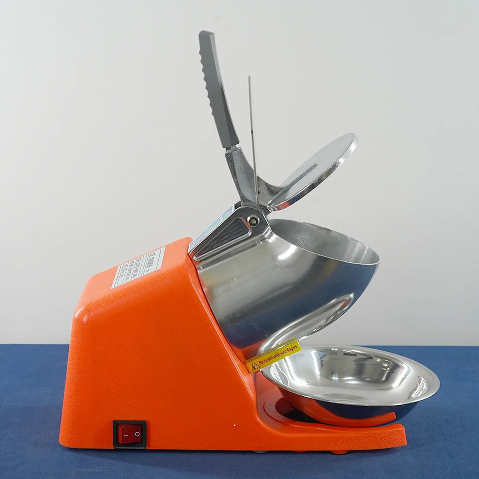 HD108 Shaved Ice Machine Snow Cone Machine Ice Crusher with Stainless Steel Blade Kitchen Electric for Shaved Ice and Snow Cone